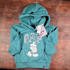 Baby GAP Green Hoodie with Mickey Mouse